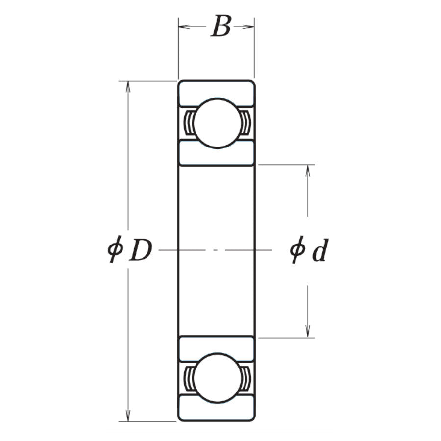 6917 NSK Open Deep Groove Ball Bearing 80mm inside x 115mm outside x 16mm wide