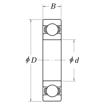 6917 NSK Open Deep Groove Ball Bearing 80mm inside x 115mm outside x 16mm wide