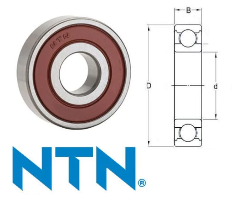 6803 LLU NTN Sealed Deep Groove Ball Bearing 17x26x5mm