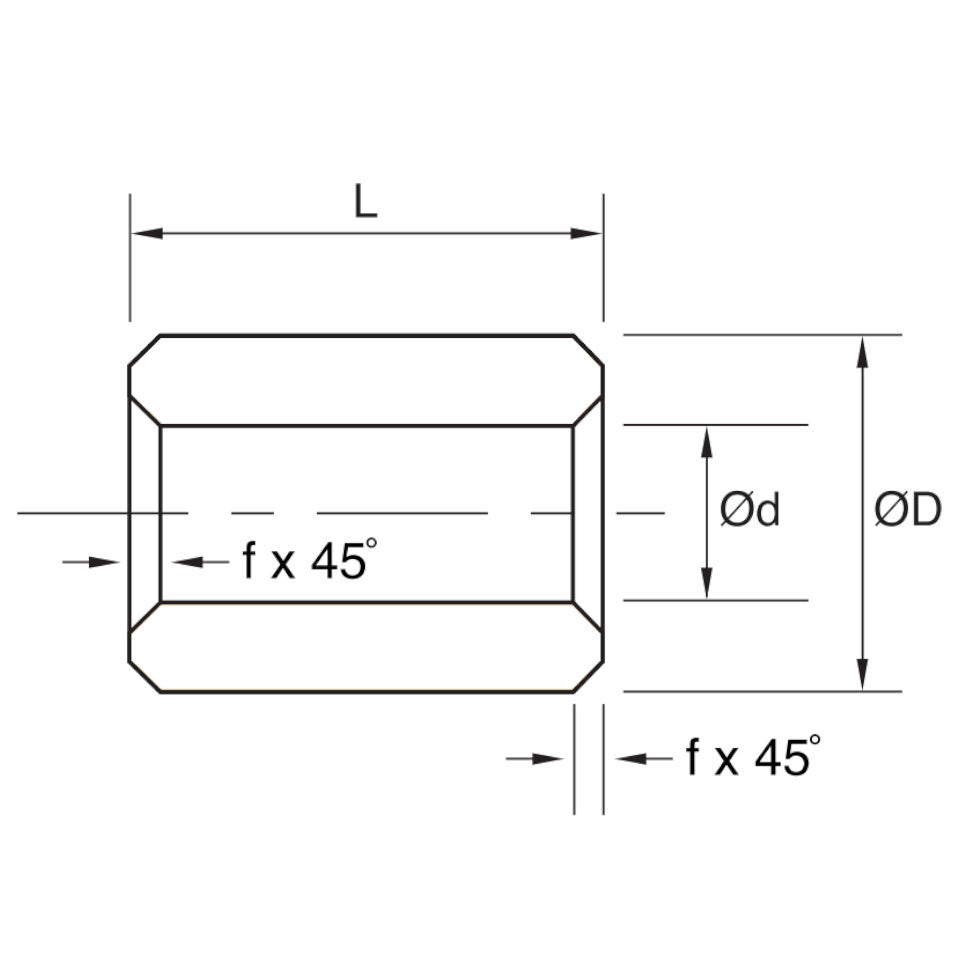 AS7080-60 Plain Oilite Bearing 70x80x60mm