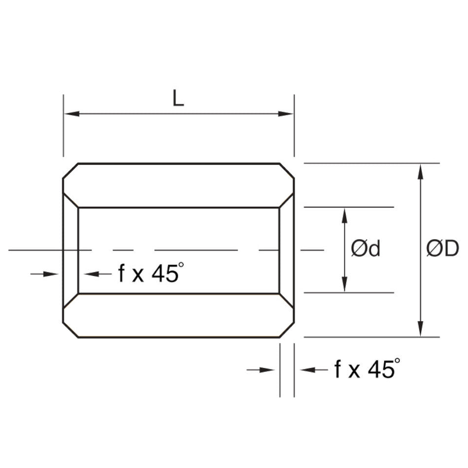 AM6072-60 Plain Oilite Bearing 60x72x60mm