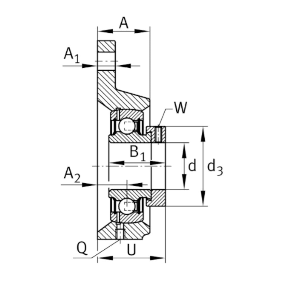 Forst ST6 Chipping Chamber Assembly Bottom Feed & Anvil Flange Bearing 30mm