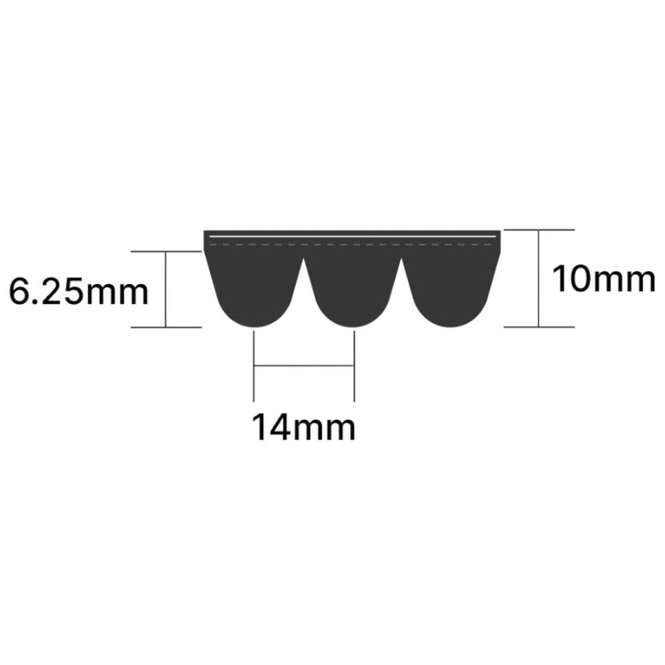 PIX HTD Timing belt 3360mm pitch length, 170mm wide, 14mm pitch, 240 teeth, also knownn as HTD3360-14M-170