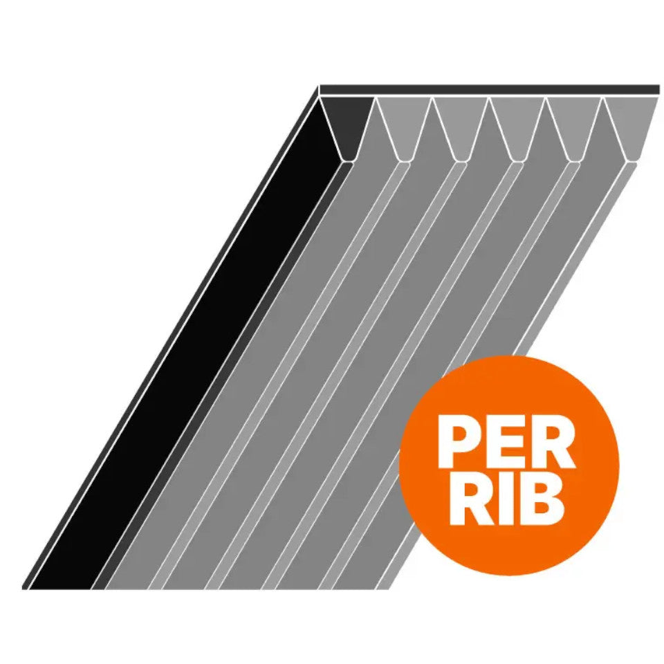 K Section poly v belt 3.56mm pitch 5.8mm thickness, 58.66 inch length (1490mm)