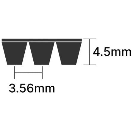 PK1490/587K PIX K Section Poly V Belt - Dimensions