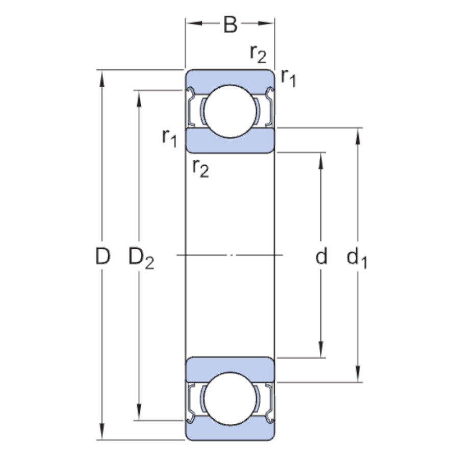 61902-2Z SKF Shielded Deep Groove Ball Bearing 15x28x7mm