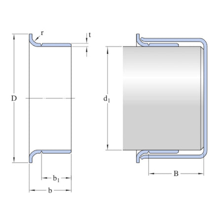 99248 SKF Stainless Speedi Sleeve for Shafts 63.50-63.65mm - Diagram