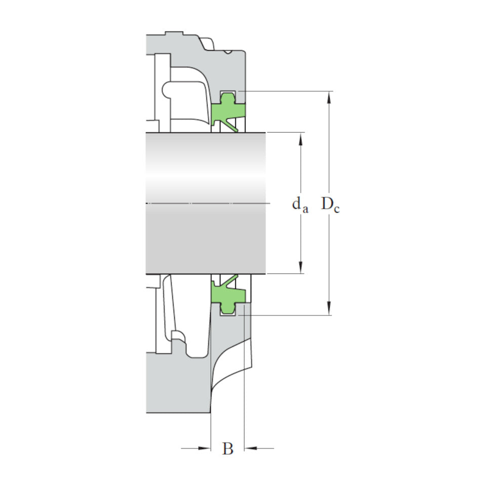 SKF TXL 230 bearing housing seal – representative dimensional diagram