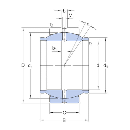 GEG40ES SKF Spherical Plain Bearing Steel Dimensions