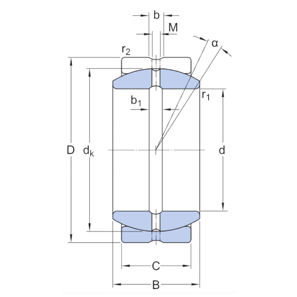 GE40ES SKF Spherical Plain Bearing Steel/Steel 40x62x28mm