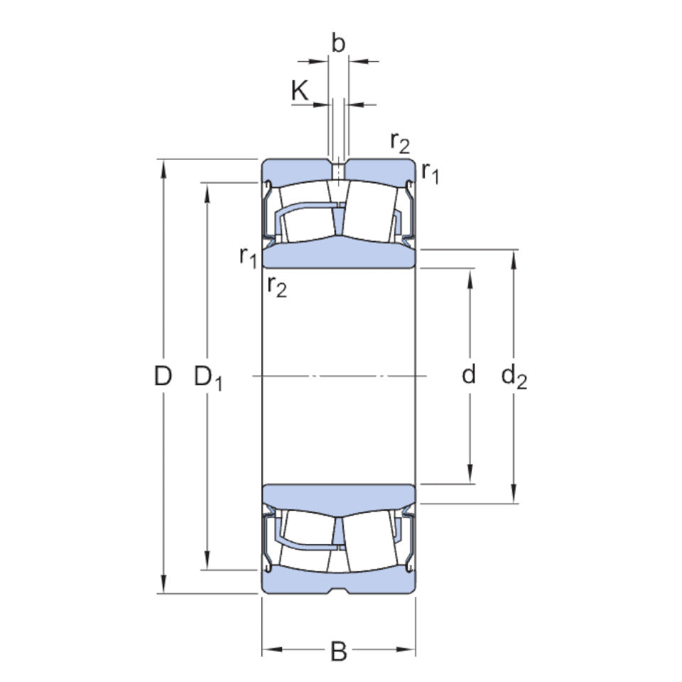 BS2-2212-2RS/VT143 SKF Spherical Roller Bearing With Integral Sealing and Relubrication Features 60x110x34mm