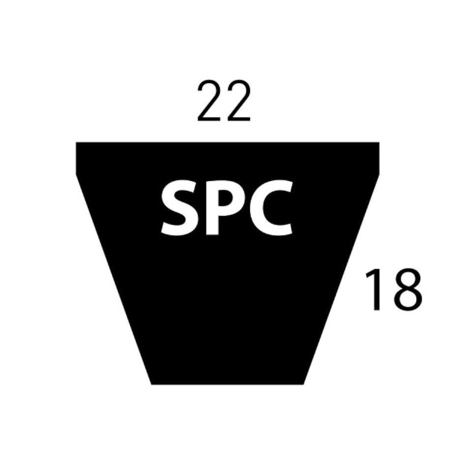 SPC4500 FRAS PIX SPC Section Fire Resistant V Belt, 22mm Top Width, 18mm Thickness, Inside Length 4417mm