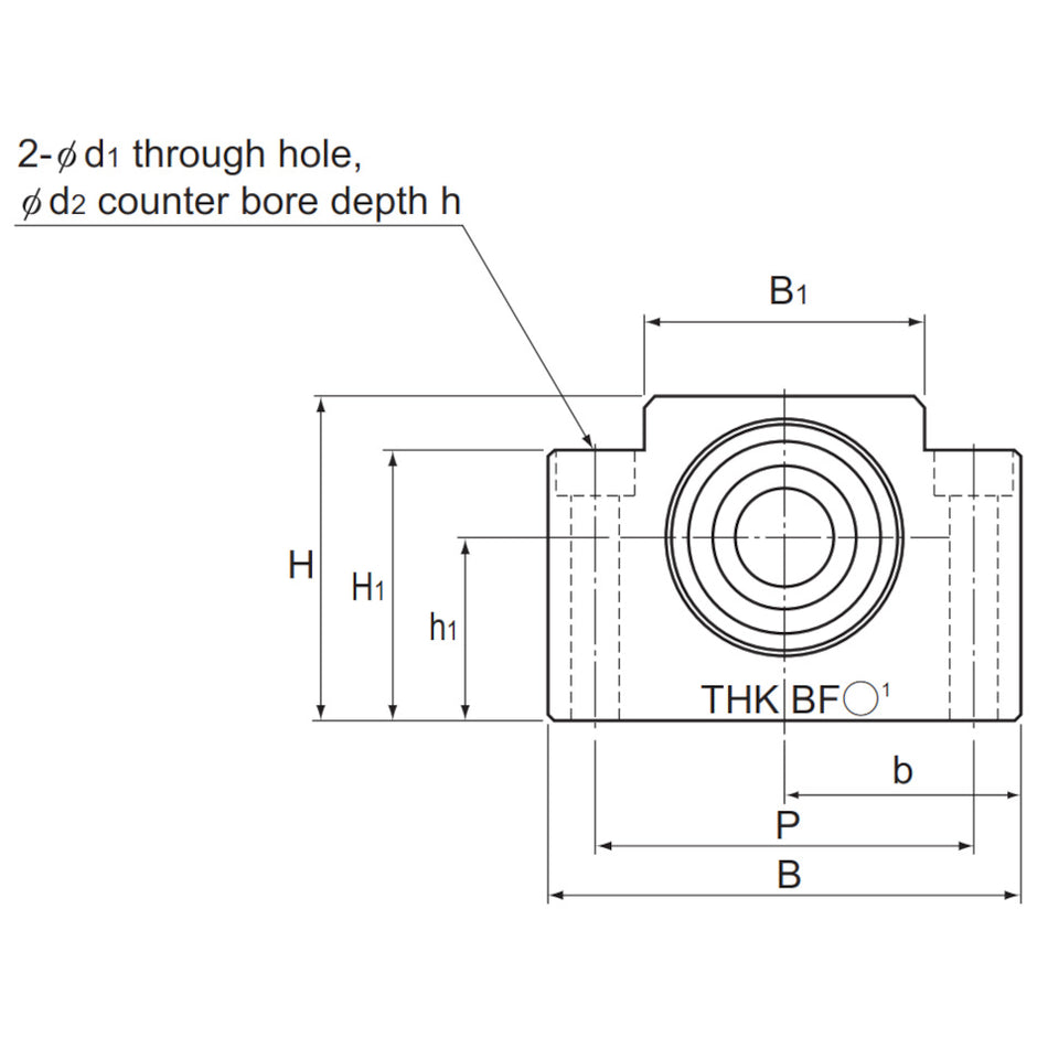 BF10 THK Ball Screw Support Unit