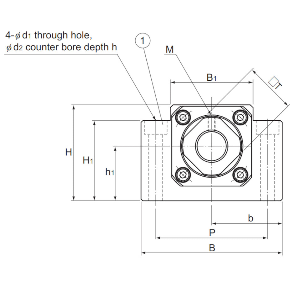 BK12 THK Ball Screw Support Unit