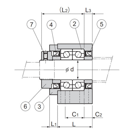 BK35 THK Ball Screw Support Unit