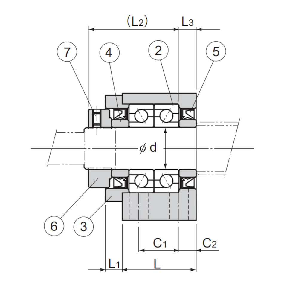 BK40 THK Ball Screw Support Unit