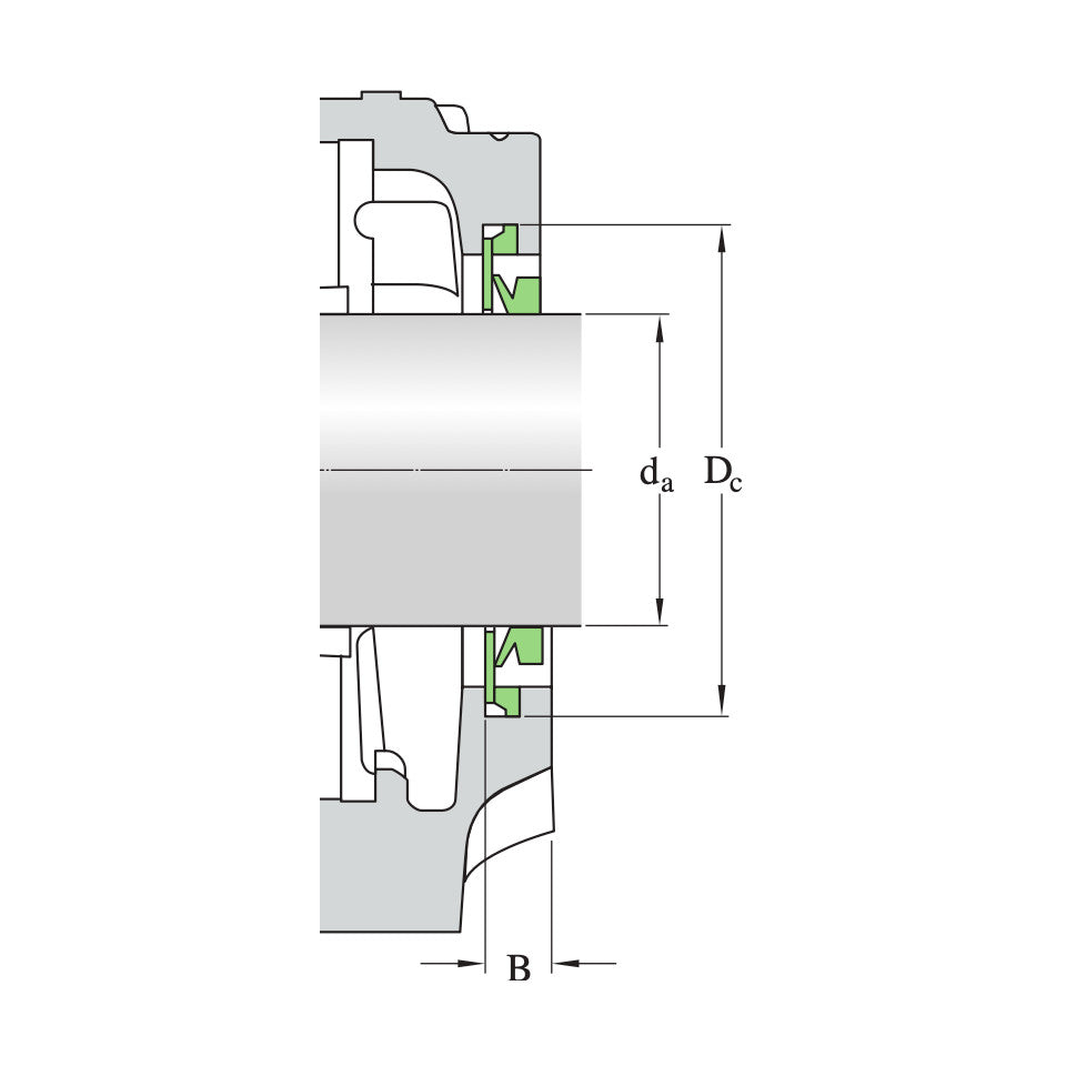 TSN515A SKF V Ring Seal for SNL Series Plummer Block Housings 65mm Bore - Diagram