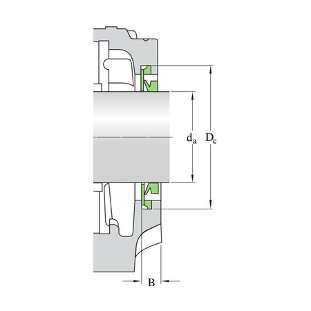 TSN520A SKF V Ring Seal for SNL Series Plummer Block Housings 90mm Bore - Diagram