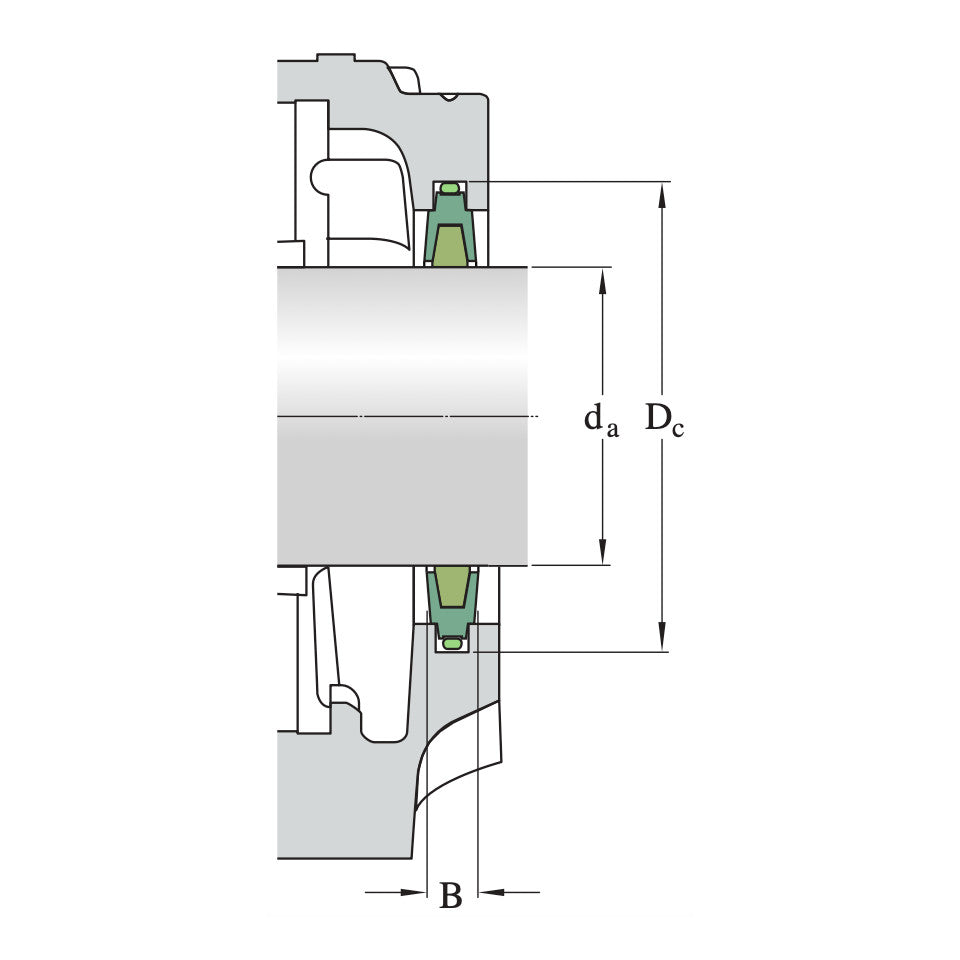 TSN522C SKF Felt Seal for SNL Series Plummer Block Housings 100mm Bore - Diagram