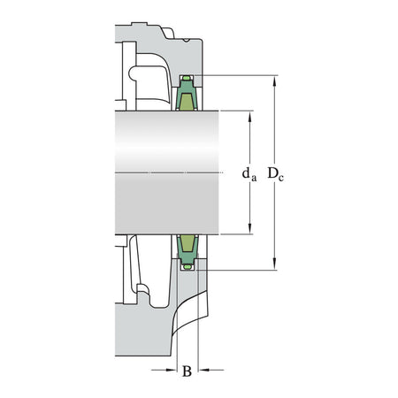 TSN522C SKF Felt Seal for SNL Series Plummer Block Housings 100mm Bore - Diagram