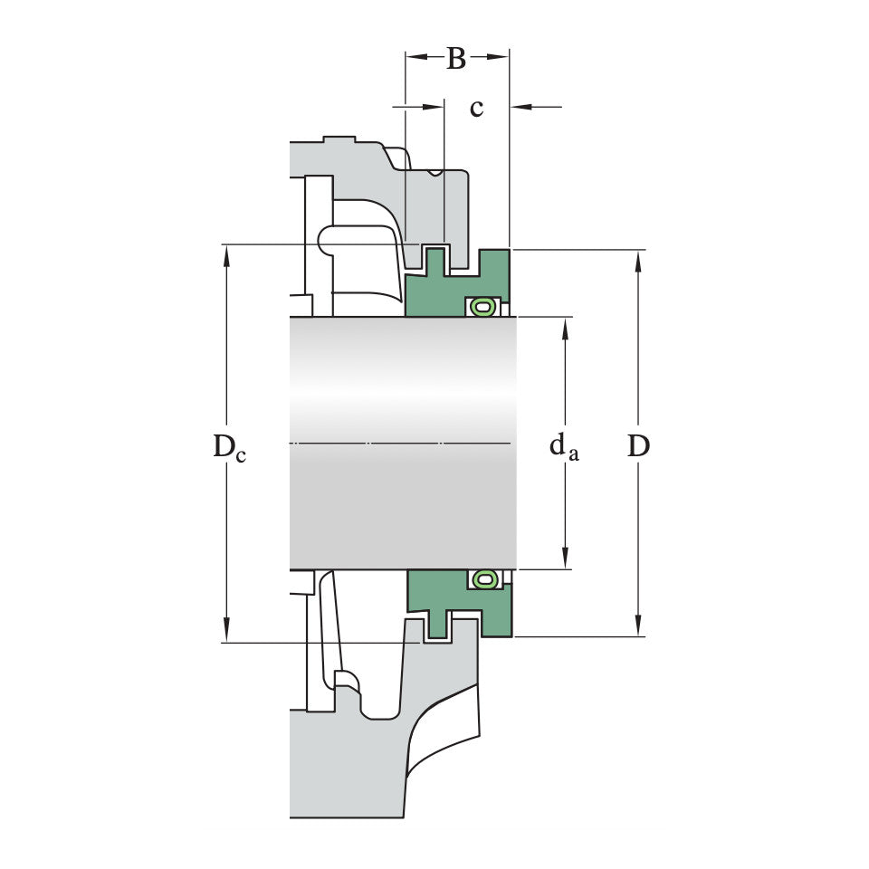TSN532S SKF Labyrinth Seal for SNL Series Plummer Block Housings 140mm Bore - Diagram
