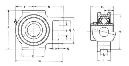 UCT305 BKL Brand Take Up Unit Bearing Diagram