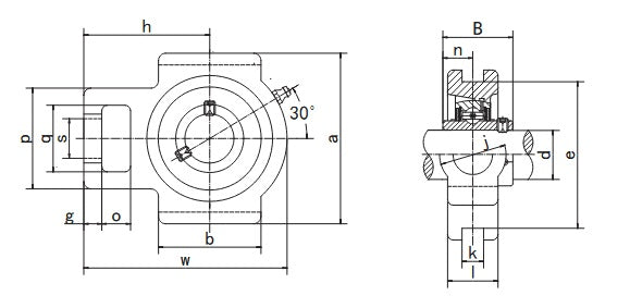 BKL Brand Take Up Unit Bearing Diagram