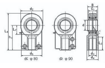Dunlop Spherical Plain Bearing with Rod End Housing