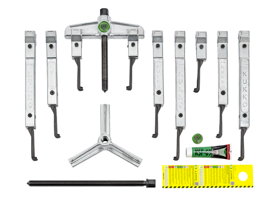 K-2030-10-S-T Kukko Set of Two and Three Arm Pullers with Extremely Narrow Jaws