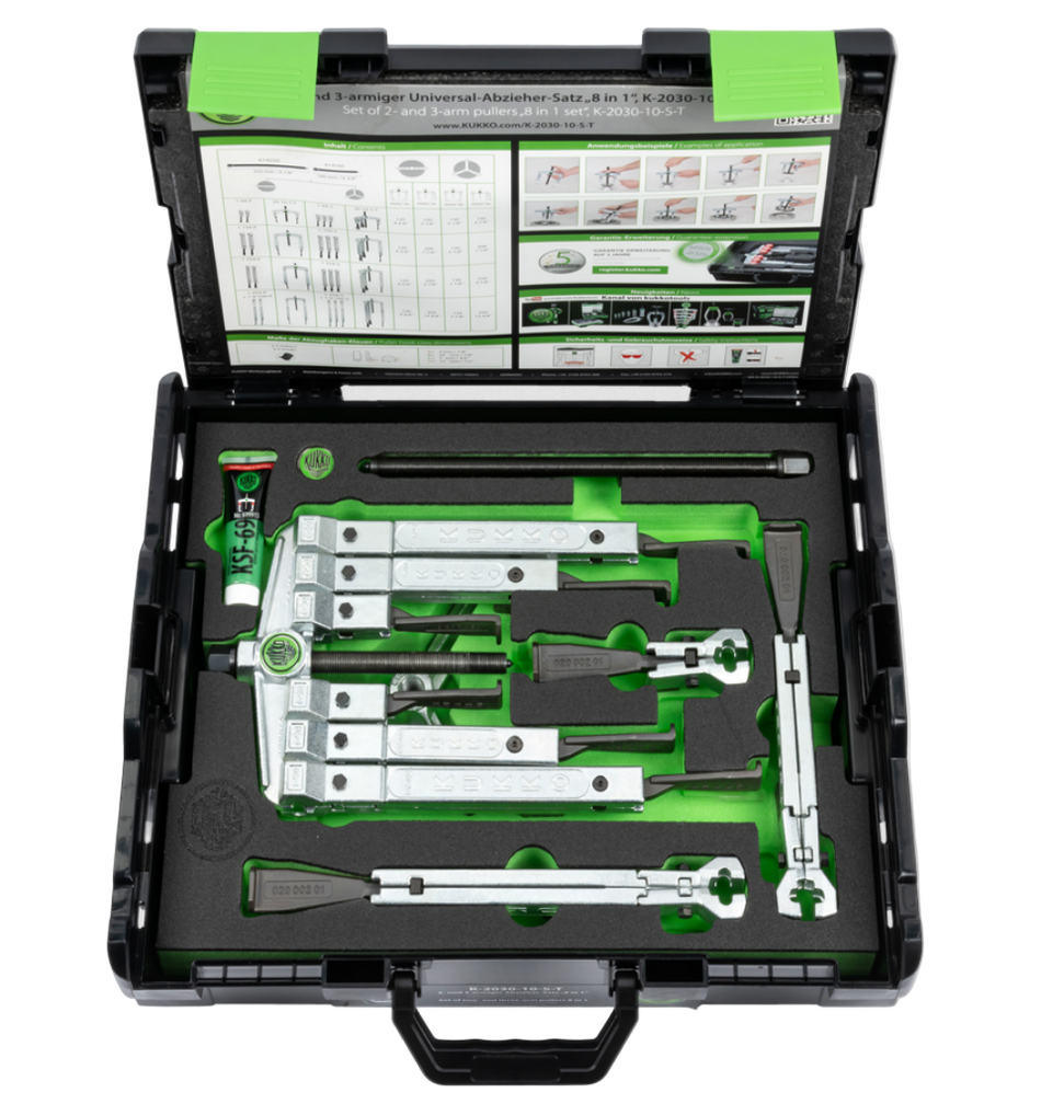 K-2030-10-S-T Kukko Set of Two and Three Arm Pullers with Extremely Narrow Jaws