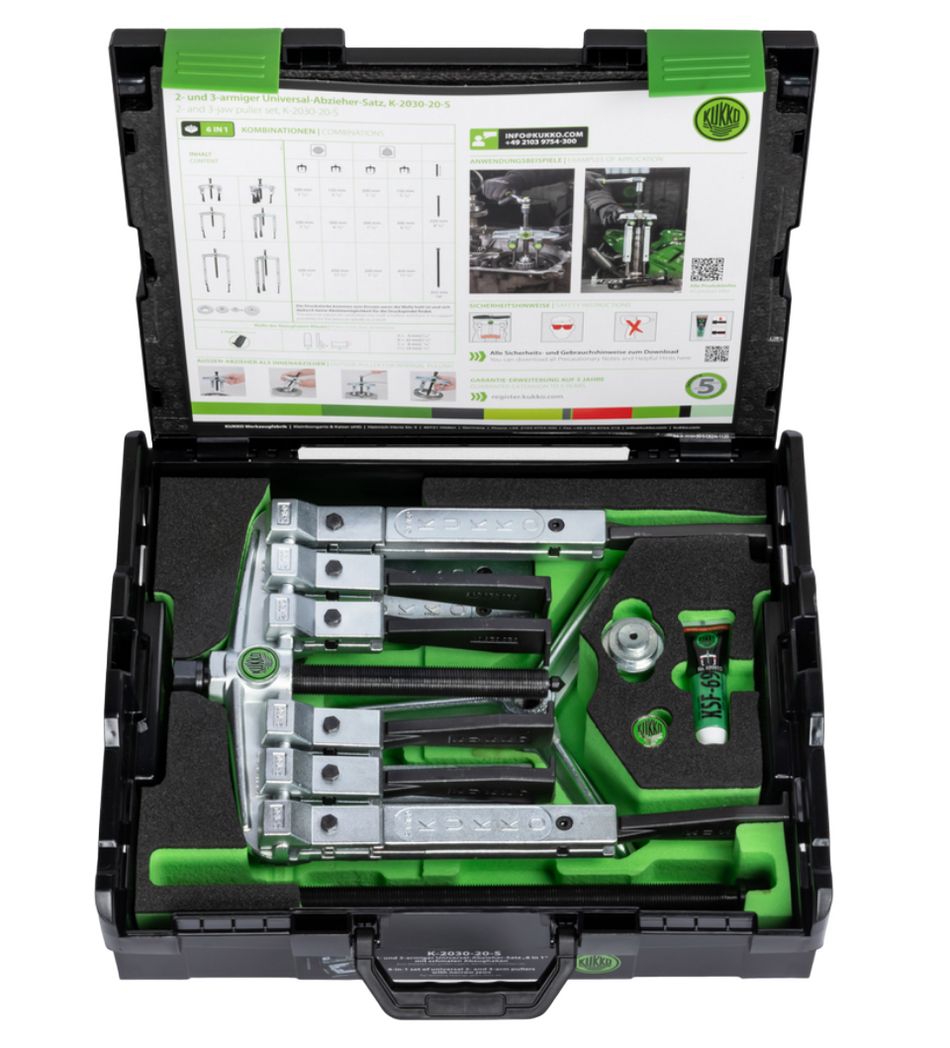 K-2030-20-S Kukko Set of Two and Three Arm Pullers with Narrow Jaws