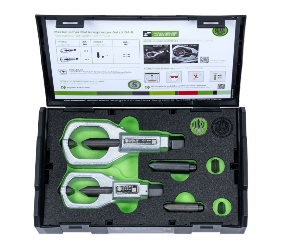 K-54-B Kukko 8-Piece Mechanical Nut Splitter Set