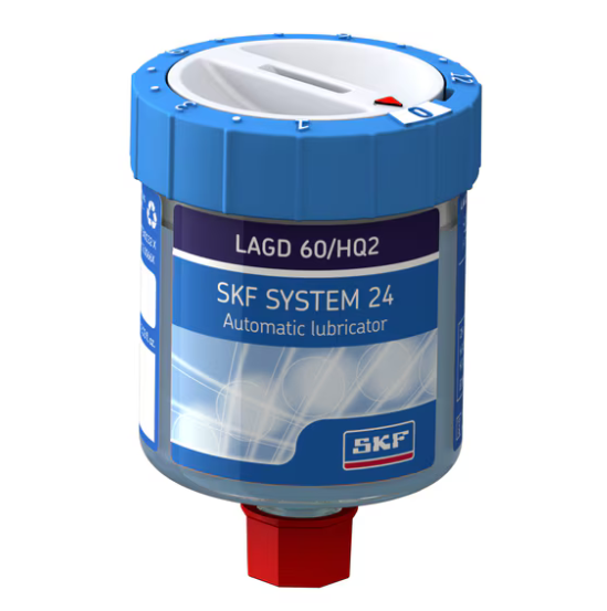 SKF LAGD60/HQ2 Automatic Lubricator with LGHQ 2 Grease, 60ml