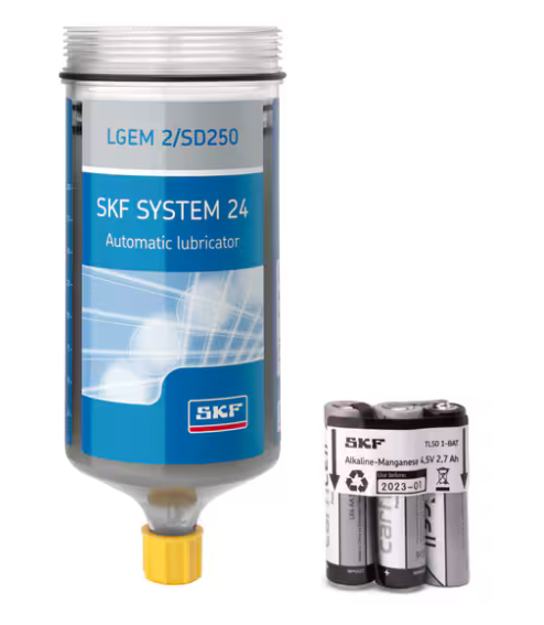 SKF LGEM2/SD250 TLSD Refill Canister with LGEM 2, 250ml including a battery pack.