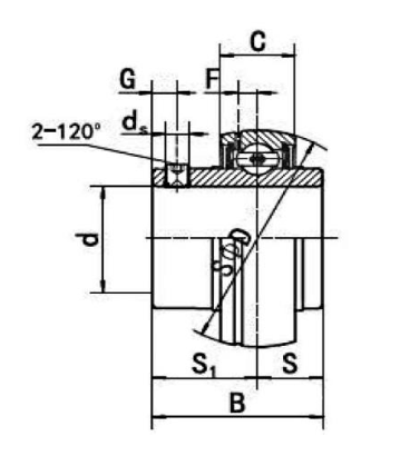 SSUCX5 BKL Stainless Steel Heavy Duty Bearing Insert 