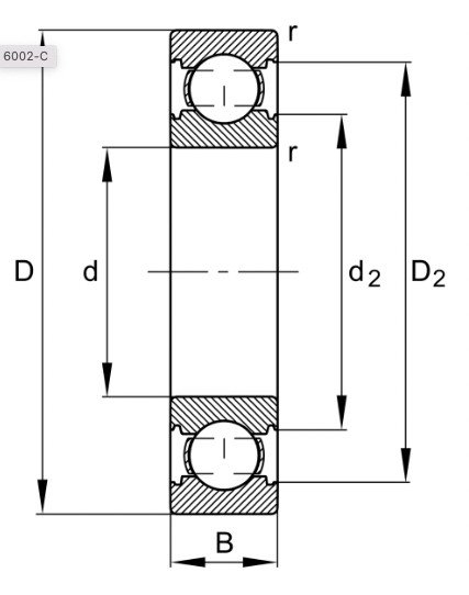 6019-C3 FAG Open Deep Groove Ball Bearing 95x145x24mm image 2