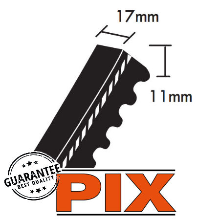PIX BX Section Cogged Wedge Belts 17x11mm photo
