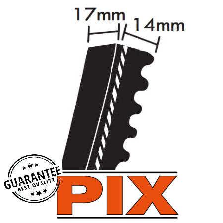 PIX XPB Section Cogged Wedge Belts 17x14mm photo