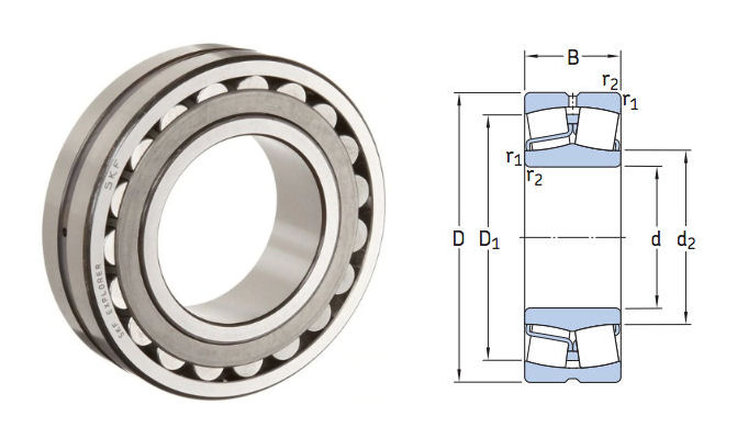 24128CCK30/W33 SKF Spherical Roller Bearing with Tapered Bore 140x225x85 image 2