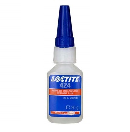 Loctite 424 Transparent, Colourless, Low Viscosity Ethyl-Based Instant Adhesive EPDM 20g image 2