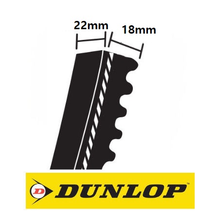 Dunlop XPC Cogged Wedge Belts 22x18mm photo